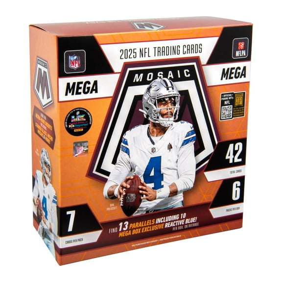 25 PANINI MOSAIC FOOTBALL MEGA BOX