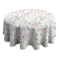 thumbnail image 4 of Pioneer Flower Floral Print Pattern Round Tablecloth 60"x60",Wrinkle Wipeable Table Cloth for Kitchen Dining Room Picnic Patio Party, 4 of 6