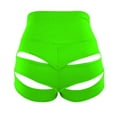 thumbnail image 3 of Tittly Shorts for Women Womens Shorts Womens High Waisted Cut Out Yoga Workout Gym Night Club Butt Lifting Booty Shorts Sweatpants Women Yoga Pants Green 4XL, 3 of 4