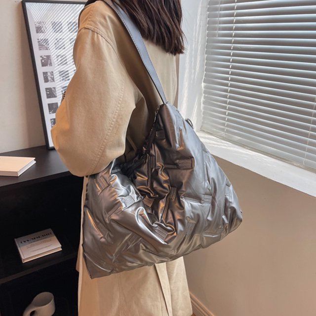 Bolso cruzados de otoño e invierno de mensajero acolchados de algodón de compras acolchados