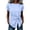 Light Blue(Ladies Tops), variant on GUACER Tie Waist Blouses for Women Short Sleeve Crewneck Work Shirts Casual Belted Peplum Tops for Summer Office