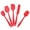 Red, variant on Kiplyki 5 Piece Silicone Spatula Set Kitchen Silicone Spatula Utensil Set
