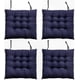 thumbnail image 1 of 4-Piece 40x40cm Blue Dining Chair Cushion Set with Tie-Straps, 1 of 5