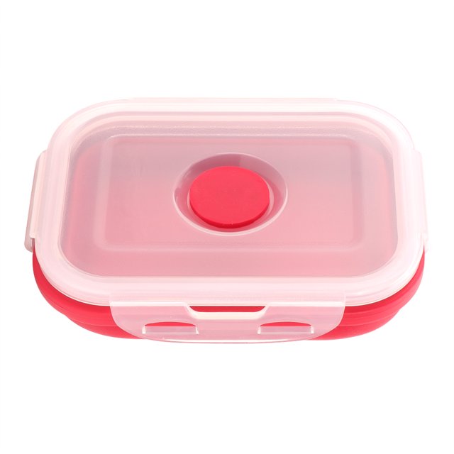 Silicone Food Storage Containers with Lids - Collapsible Meal Prep Lunch Containers with Airtight Plastic Lids - Microwave, Freezer and Dishwasher Safe