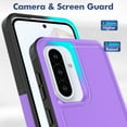 thumbnail image 4 of ELEHOLD for Samsung Galaxy A36 5G Case, Rugged Hard PC Soft TPU Hybrid Anti-Drop Camera Lens Protection Shockproof Glossy Non-Slip Slim Fit Case for Samsung Galaxy A36 5G,Purple, 4 of 5