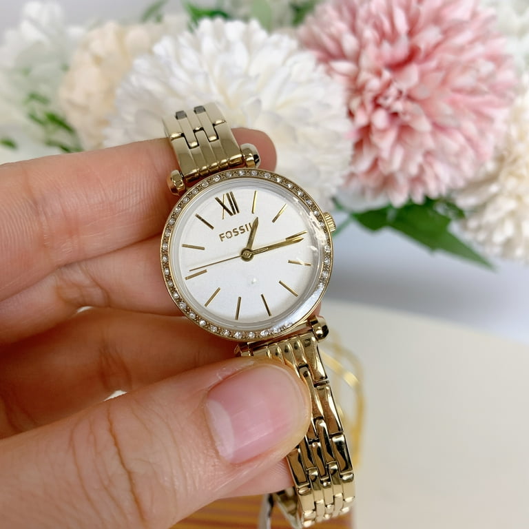 Fossil BQ3503 Tillie Mini Three Hand Gold Tone Stainless Steel Watch