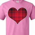 thumbnail image 4 of Inktastic Red Plaid Heart T-Shirt, 4 of 5