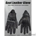 thumbnail image 4 of Vintage Leather Motorcycle Gloves Women's E-Bike Riding Gloves, 4 of 10