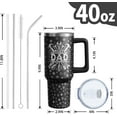 thumbnail image 2 of Father''s Day Cup Gifts for Dad Grandpa, Daddy Husband Laser Stainless Steel Insulated 40 Oz Tumblers with Handle and Straw, Dads Birthday Water Bottle Mug (1 PC), 2 of 6