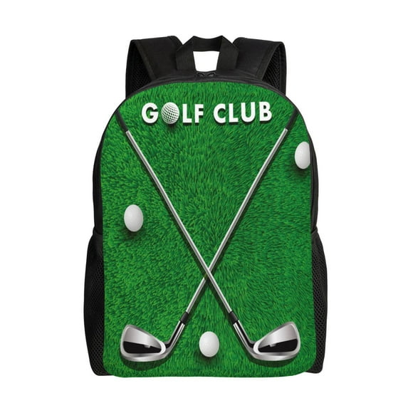 Disketp Golf Sport Club Mochila Unisex de Apertura Lateral Completa, Mochila para Laptop para Escuela, Trabajo y Viajes