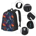 thumbnail image 4 of Balery Tropical Flower Backpack for Men and Women - Durable 600D Oxford Cloth -Large Capacity, Water-Resistant School, Travel, and Hiking Bag, 4 of 9