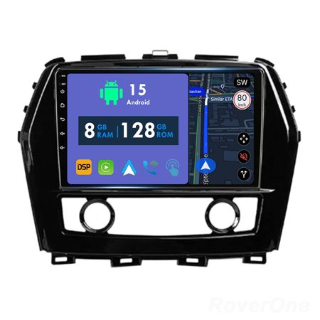 RoverOne 8GB+128GB Car Radio Bluetooth CarPlay GPS Navigation Stereo for Nissan Maxima A36 2015-2020