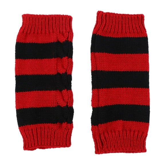 HEANUJJ 1 Pair Black Knitted Yarn Finger Warmers for Women, Ideal for Boating and Winter Outdoors