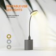 thumbnail image 3 of Lámpara de escritorio LED con abrazadera, lámpara de mesa flexible con cuello de cisne, lámpara de oficina regulable, control sensible al tacto (negro), 3 of 5