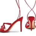thumbnail image 3 of DREAM PAIRS Heels for Women Strappy High Stiletto Lace Up Heeled Sandals Square Open Toe Heels for Prom Party Dating, 3 of 5