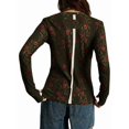 thumbnail image 5 of Women'S Floral Knitted Long Sleeve Crew Neck Going Out Slim Fit Tops Fall Outfits Trendy Clothes Green M, 5 of 9