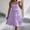 *Purple, variant on ClodeEU Women's Square Neck Spaghetti Strap Backless Dress with Shirred Tiered Ruffle , Solid Color Sleeveless Midi Dress Yellow,Womens Plus L