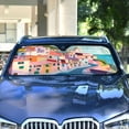thumbnail image 4 of Yayeee Car Windshield Sun Shade Universal Fit Foldable Front Window Visor Protector, Size 55"x27.6", Abstract Painting, 4 of 8