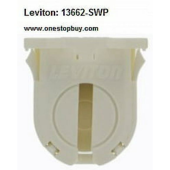 Leviton 13662-SWP T8 Small Bi-Pin Fluorescent Lampholder - White