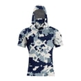 thumbnail image 4 of Men's Lightweight Camouflage Gradient Quick Dry Fishing Hoodie Shirt - UPF 50+ Sun Protection Short Sleeve Shirts with Neck, 4 of 7