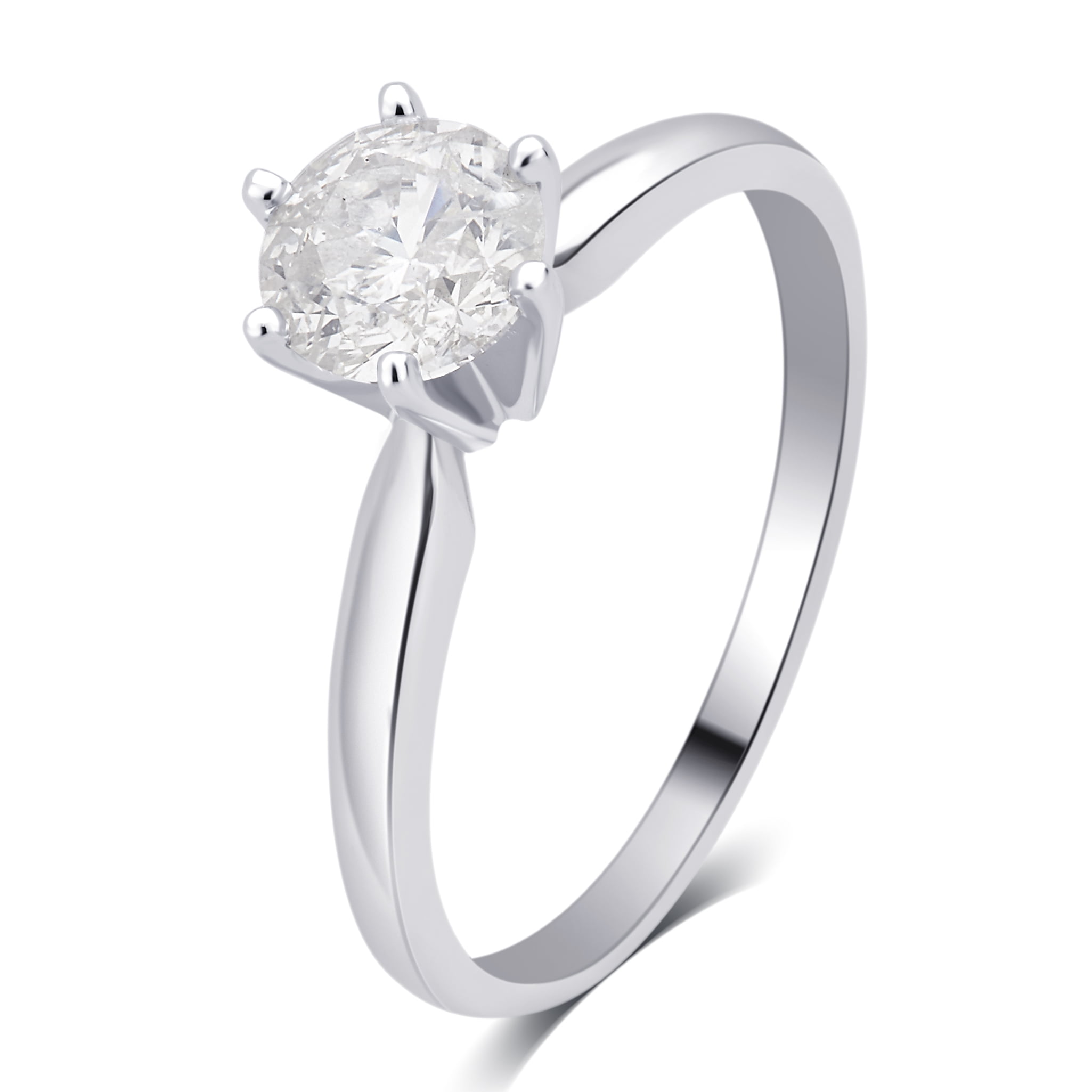 Details about   Solid 14KT White Gold Fabulous Round Cut 1.24 Ct Solitaire Engagement Ring 