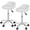 White (2 PCS), variant on SONGMY Adjustable Hydraulic Salon Stool with Back Rest, Black Massage Facial Spa Rolling Chair, Professional Beauty Tattoo Stool