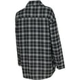 thumbnail image 3 of Women's College Concepts Black/Gray Brooklyn Nets Boyfriend Button-Up Nightshirt, 3 of 3