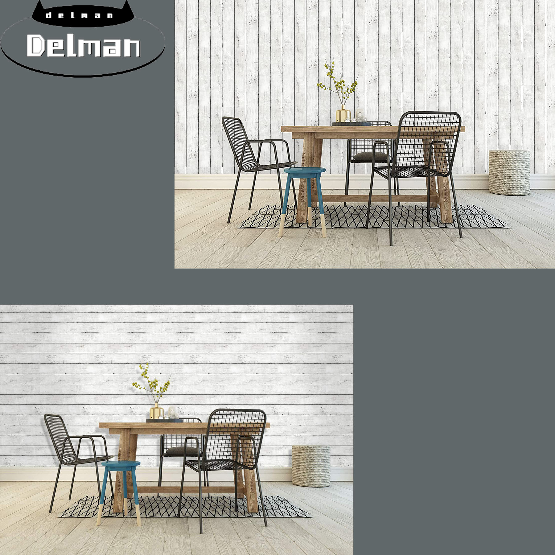 Wallpaper Peel and Stick Removable Realistic Wood Wallpaper for