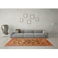 thumbnail image 3 of Ahgly Company Indoor Square Oriental Orange Industrial Area Rugs, 6' Square, 3 of 4
