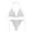 White, variant on Women Summer Swimwear Bikini Set Bra Tie Side G-string Thong Beach Swimsuit