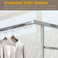 thumbnail image 4 of Clothing Racks for Hanging Clothes, Rolling Clothing Rack With Shelves, Clothing Rack with Wheels Portable Collapsible Commercial Garment Rack Chrome1000lbs-DoubleRods, 4 of 13