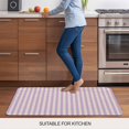thumbnail image 5 of Purple Striped Doormat Outdoor Entrance 18"x30", Modern Simple Farmhouse Beige Vintage Absorb Moisture Dirt Door Mats, Non-Slip Rubber Backing Floor Mats Indoor, Low-Profile Front Door Rugs, 5 of 9