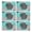 Black Turquoise And, variant on Black Turquoise and Gray Floral Pattern Summer Placemats Table Placemats Set Of 4-Linen Kitchen Washable Placemats Table Mats 11.8"x17.7"Non-Slip Heat Resistant