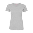thumbnail image 2 of LAT Ladies' V-Neck Fine Jersey T-Shirt - HEATHER - S, 2 of 3