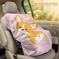 thumbnail image 3 of KUIFORTI Dog Print Car Seat Cover Baby Car Seat Sun Shade Cover with Elastic Band, Elastic Style, Keep Baby Cool and Child Safety for Travel, 3 of 7