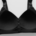 thumbnail image 4 of Fatuov Bras for Women Wireless Plus Size Seamless Underwear for Casual Outings Front Closure Solid Color Everyday Bralette Push-Up Bras 46A, Black, 4 of 4