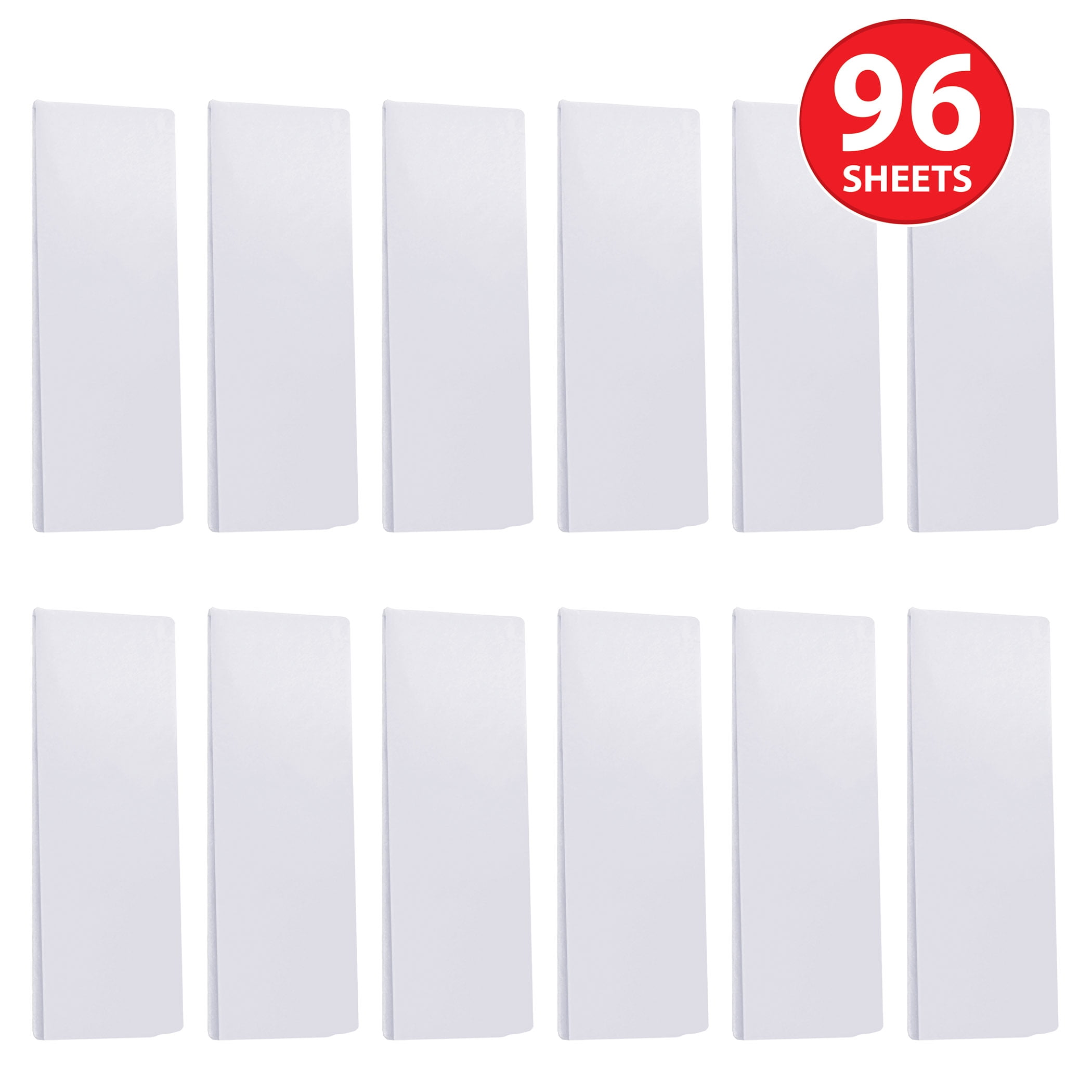 White Tissue Paper Sheets, 20" x 20", Pack of 96 Sheets