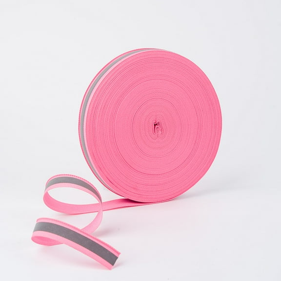 XmhyTop-A Reflective Ribbon Reflective Tape,Reflective Webbing,109 Yard Polyester Ribbon for Arts Crafts,Sewing Safety Decoration,Pink