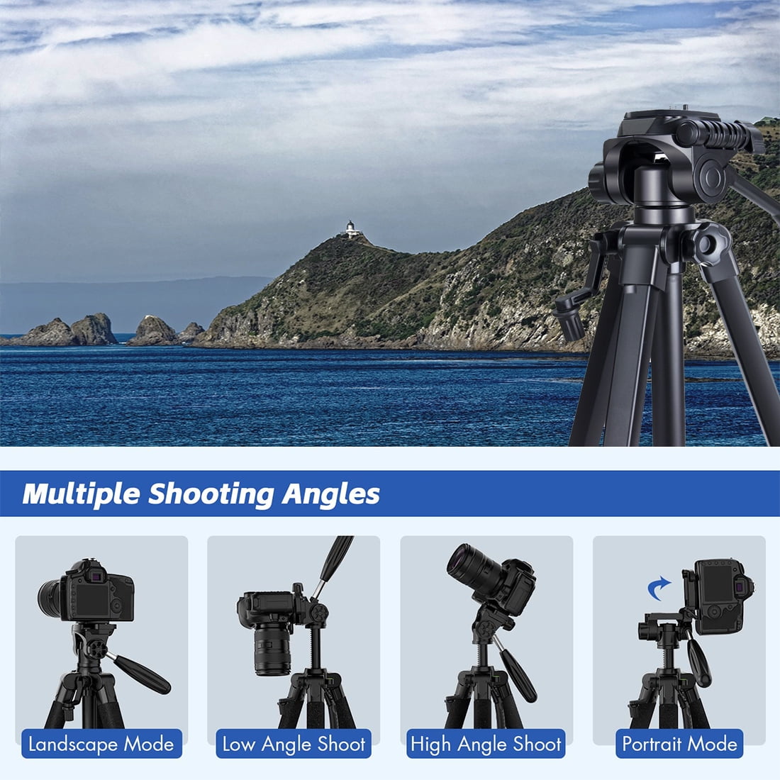 Usmallbee Camera Tripod 67 inch, Tripod for Camera 11LB Maximum Load Capacity, Travel Camera Tripod Stand with Carry Bag