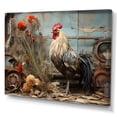 thumbnail image 2 of Designart "Chicken Barnyard Charm" Animals Wall Art Print, 2 of 5