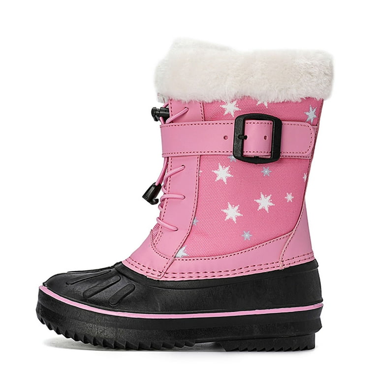 Engtoy kids Snow Boots Boys Girls Shoes Winter Waterproof Outdoor