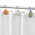 thumbnail image 4 of Sunlit Fall Pumpkin Decorative Shower Curtain Hooks, Autumn Harvest Festival Shower Curtain Rings, Resin, Sage Green Khaki Orange Farmhouse Bathroom Curtain Hangers Decoration, Set of 12, 4 of 5