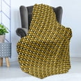 thumbnail image 4 of Retro Soft Flannel Fleece Throw Blanket, Abstract Diagonal Chains Pattern Along Striped Circles Shapes in Geometric Design, Cozy Plush for Indoor and Outdoor Use, 70" x 90", Multicolor, by Ambesonne, 4 of 5