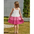 thumbnail image 4 of Arshiner Toddler Girl Summer Dress White Pink Casual Sleeveless Twirl Swing Flowy Tiered Midi Dresses for 2-3 Years, 4 of 7