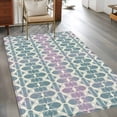 thumbnail image 2 of 3'x5' Area Rugs, Teal Pink Indoor Outdoor Area Rug for Living Room Bedroom, Modern Abstract Geometric Washable Bathroom Rugs Kitchen Floor Carpet Mats Home Decor Aesthetic, 2 of 8