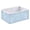 Light Soft Blue Color, variant on Fabric Storage Bins Foldable Cube For Home Organization Baskets Pink and Gray Stars