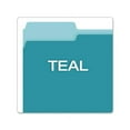 thumbnail image 4 of Colored File Folders 1/3-Cut Tabs, Letter Size, Teal/Light Teal, 100/Box, 4 of 7