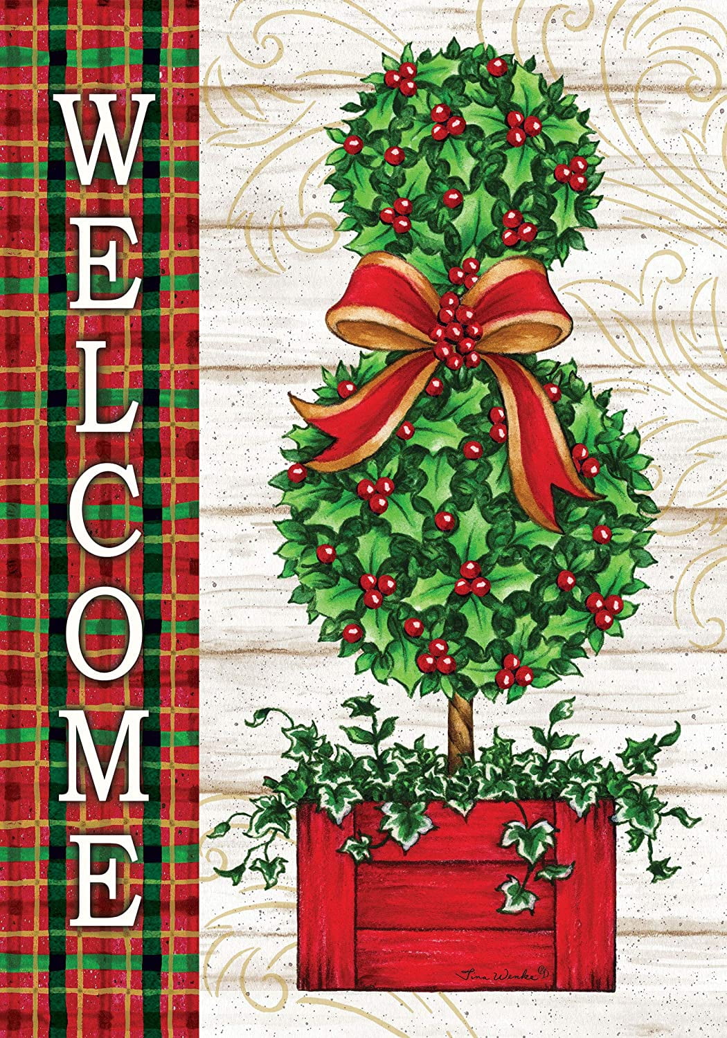 Custom Decor Christmas Topiary - Garden Size, Decorative Double Sided