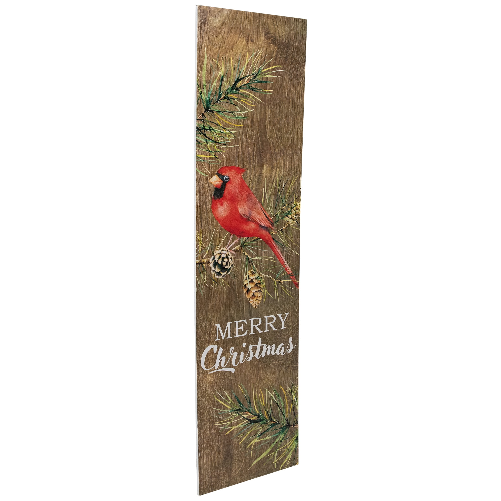 Northlight Cardinal Merry Christmas Wooden Porch Sign - 38"