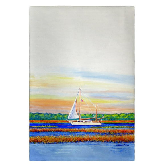 Betsy Drake Interiors Marsh Sailing Guest Towel
